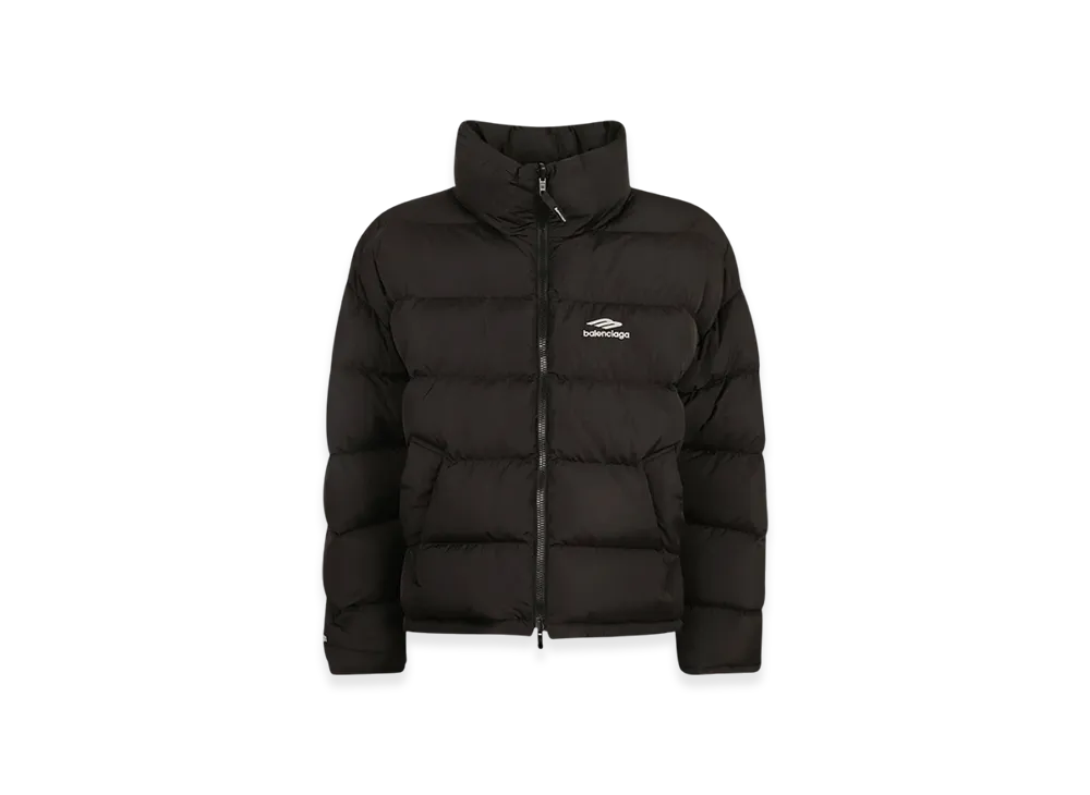 BALENCIAGA Logo Reversible Puffer Down Jacket "Black"