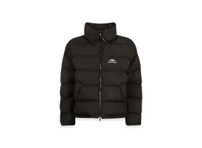 BALENCIAGA Logo Reversible Puffer Down Jacket "Black"