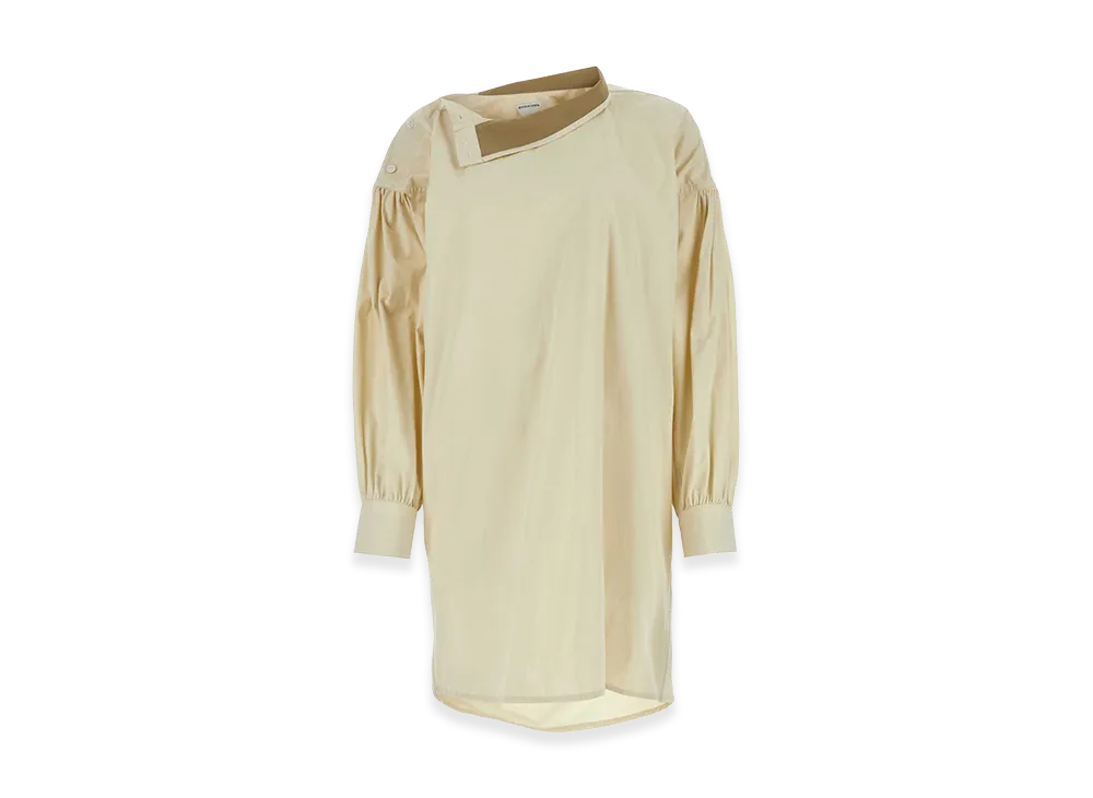Bottega Veneta Women's Sand Cotton Blend Shirt Dress "Beige"