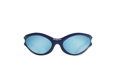 BALENCIAGA Dynamo Round Sunglasses "Blue"