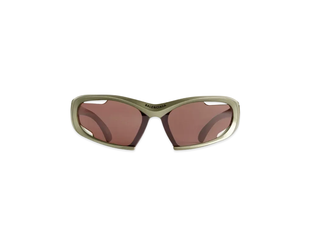 BALENCIAGA Dynamo Rectangle Sunglasses "Green"