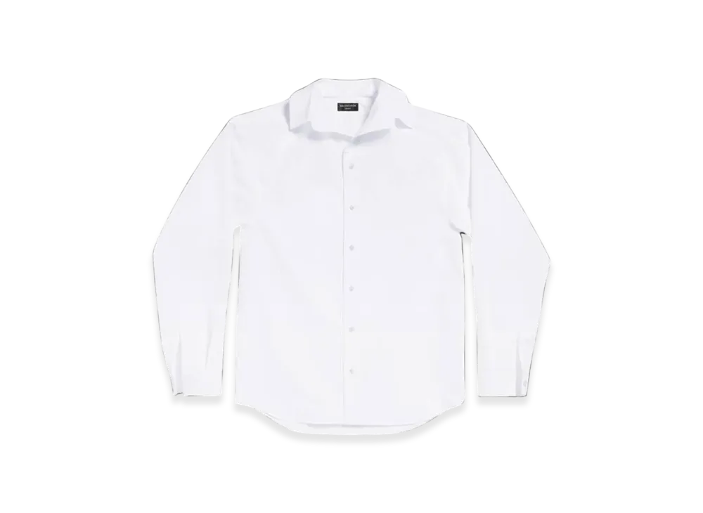 BALENCIAGA Women's Kick Collar Large Fit Shirt "White"