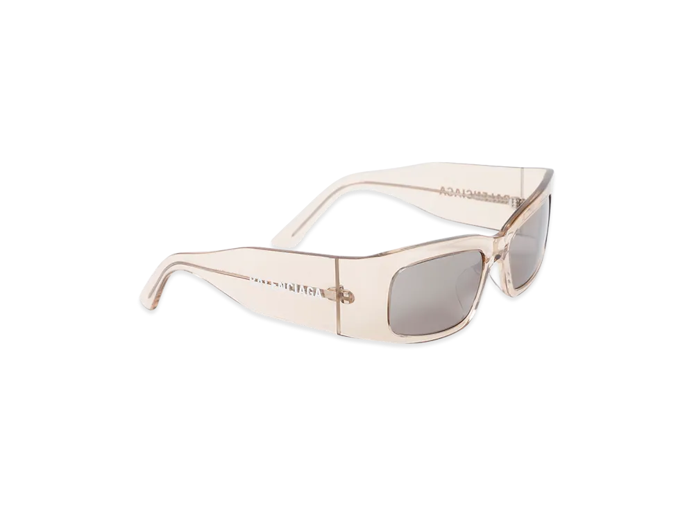 BALENCIAGA Paper Rectangle Sunglasses "Almond"