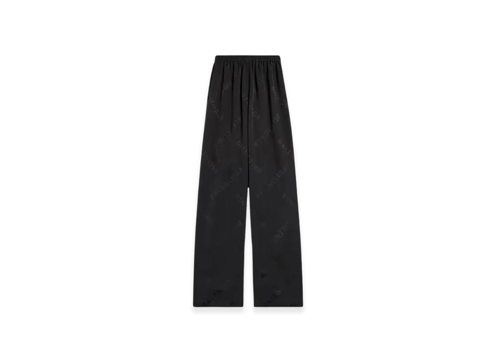 BALENCIAGA Women's Bal Diagonal Allover Fluid Tracksuit Pants "Black"