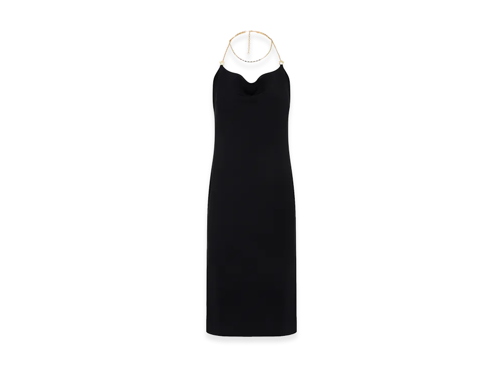 Bottega Veneta Women's Viscose Midi Dress "Black"