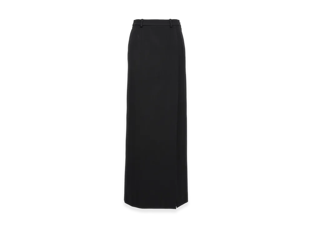 BALENCIAGA Women's Long Wool Skirt "Black"