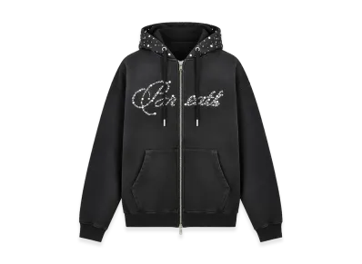 BREATH Rhinestone Zip Hoodie "Black"