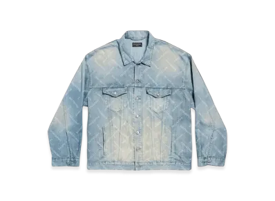 BALENCIAGA Bal Diagonal Allover Oversized Jacket "Light Blue"