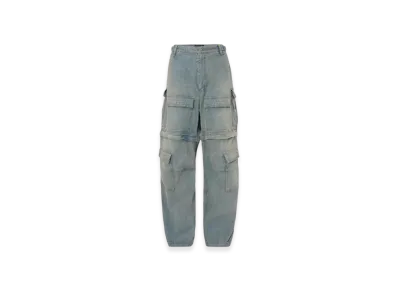 BALENCIAGA Women's Cargo Boyfriend Jeans "Blue"
