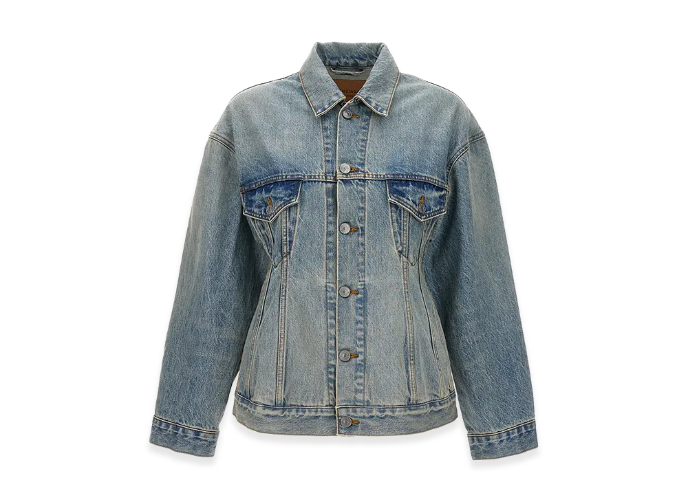 BALENCIAGA Women's 'Hourglass' Jacket "Light Blue"