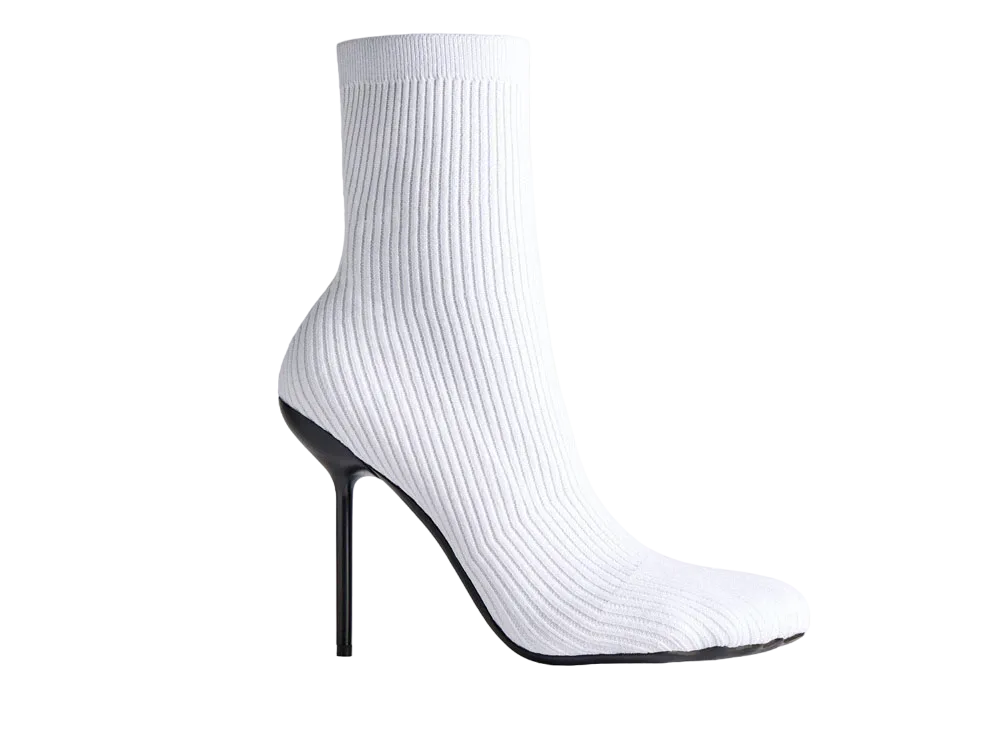 BALENCIAGA Women's Anatomic 110mm Bootie "Off White"