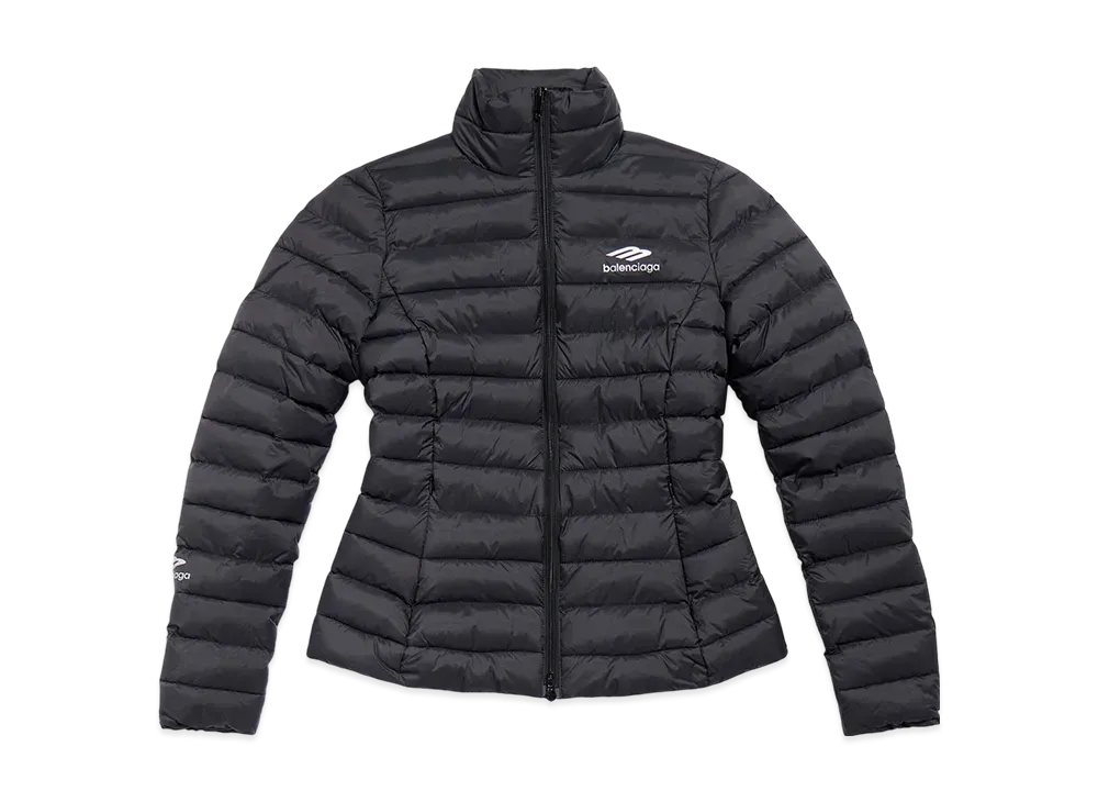 BALENCIAGA Men's 3B Sports Icon Ski Fitted Puffer Light Matte Nylon "Black"