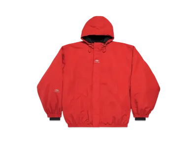 BALENCIAGA Men's 3B Sports Icon Ski Parka Technical Ripstop "Red"