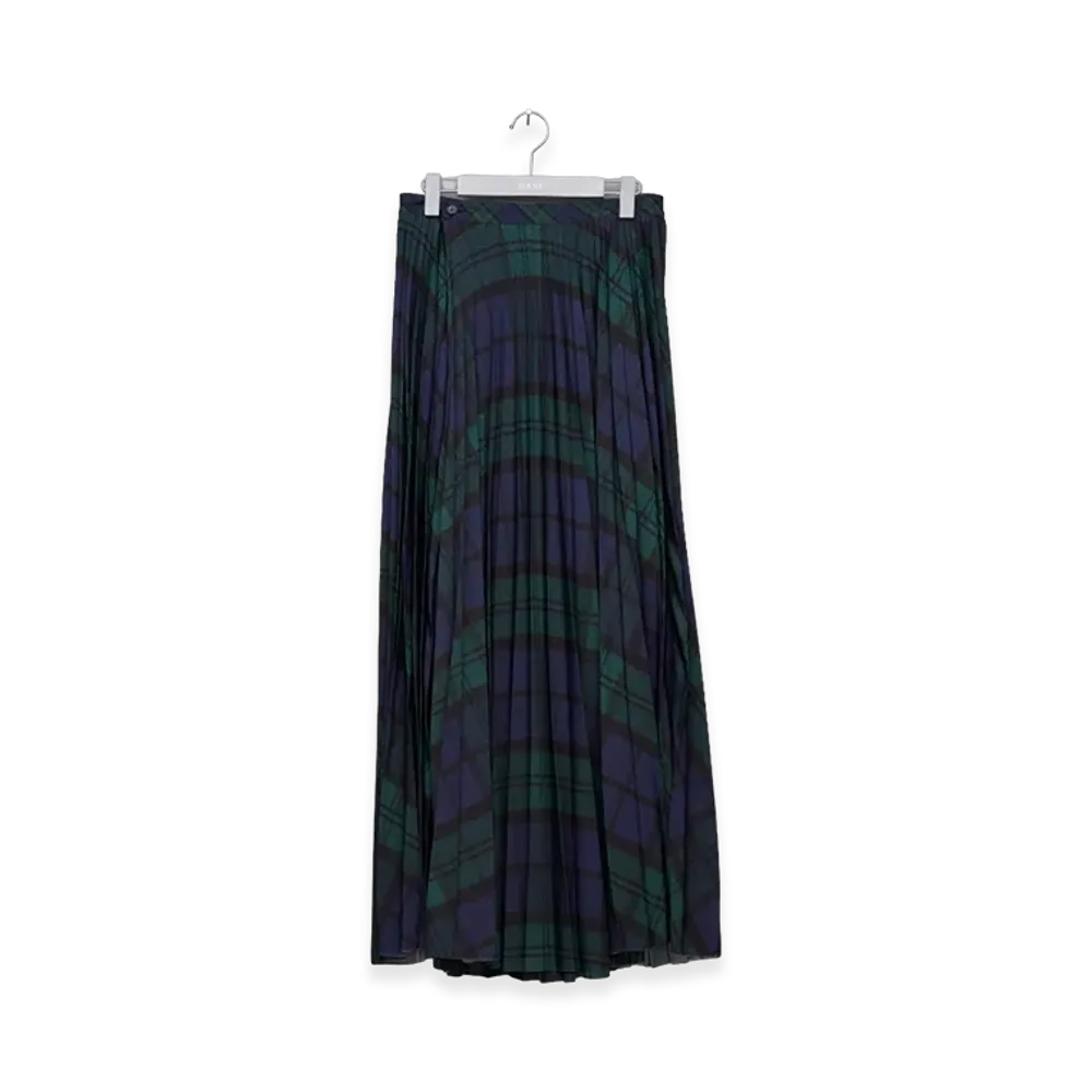 MASU Pleated Wrap Skirt "Green"