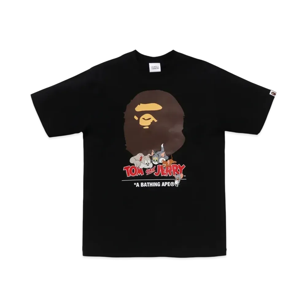 A BATHING APE x Tom And Jerry 85TH Ape Head Tee #2 "Black"