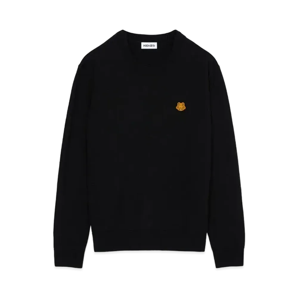 KENZO Merino Wool Sweater Tiger Crest "Black"