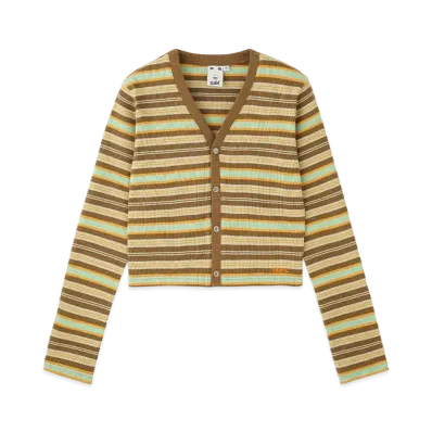X-Girl Striped Cardigan "Brown"