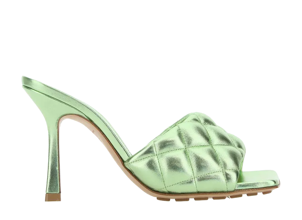 Bottega Veneta Women's Nappa Leather Padded Sandals "Light Green"