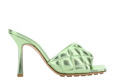 Bottega Veneta Women's Nappa Leather Padded Sandals "Light Green"