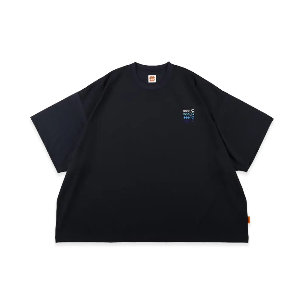 SEE SEE x eye_C x Reebok x URBAN RESEARCH Super Big SS Tee "Navy"