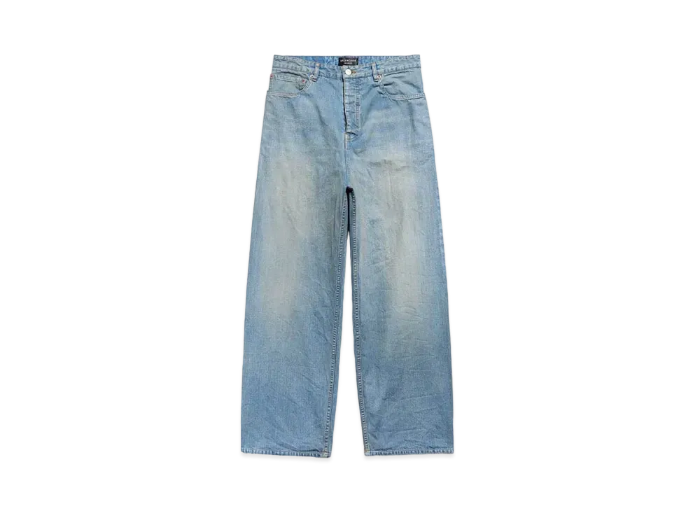 BALENCIAGA Men's Waterproof Jeans Light Blue Japanese Ring Denim "Light Blue"