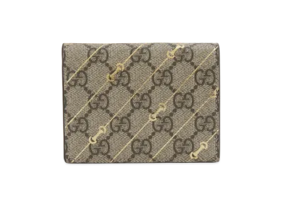 Gucci Horsebit Print Card Case "Beige"