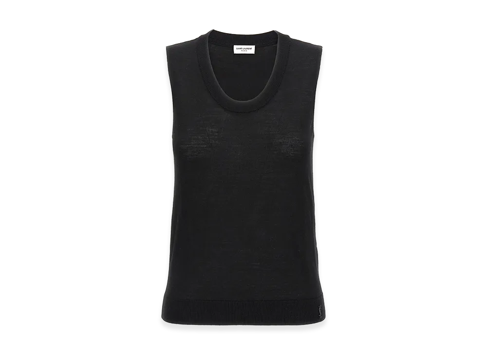 Saint Laurent Women's Wool Vest "Black"