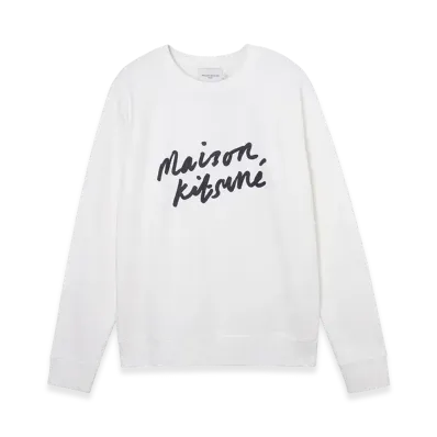 Maison Kitsune Handwriting Clean Sweatshirt "Ecru"