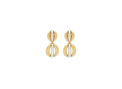 Saint Laurent Mandarin Earrings in Metal "Palladium/Gold"