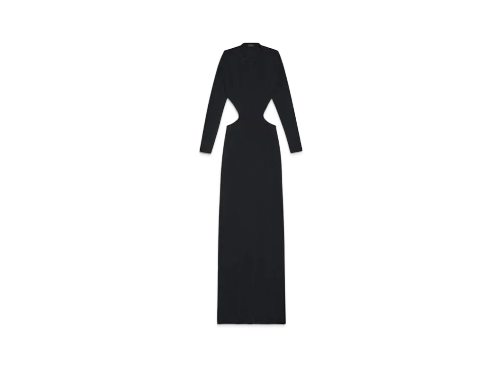 BALENCIAGA Women's Cut-Out Maxi Dress "Black"