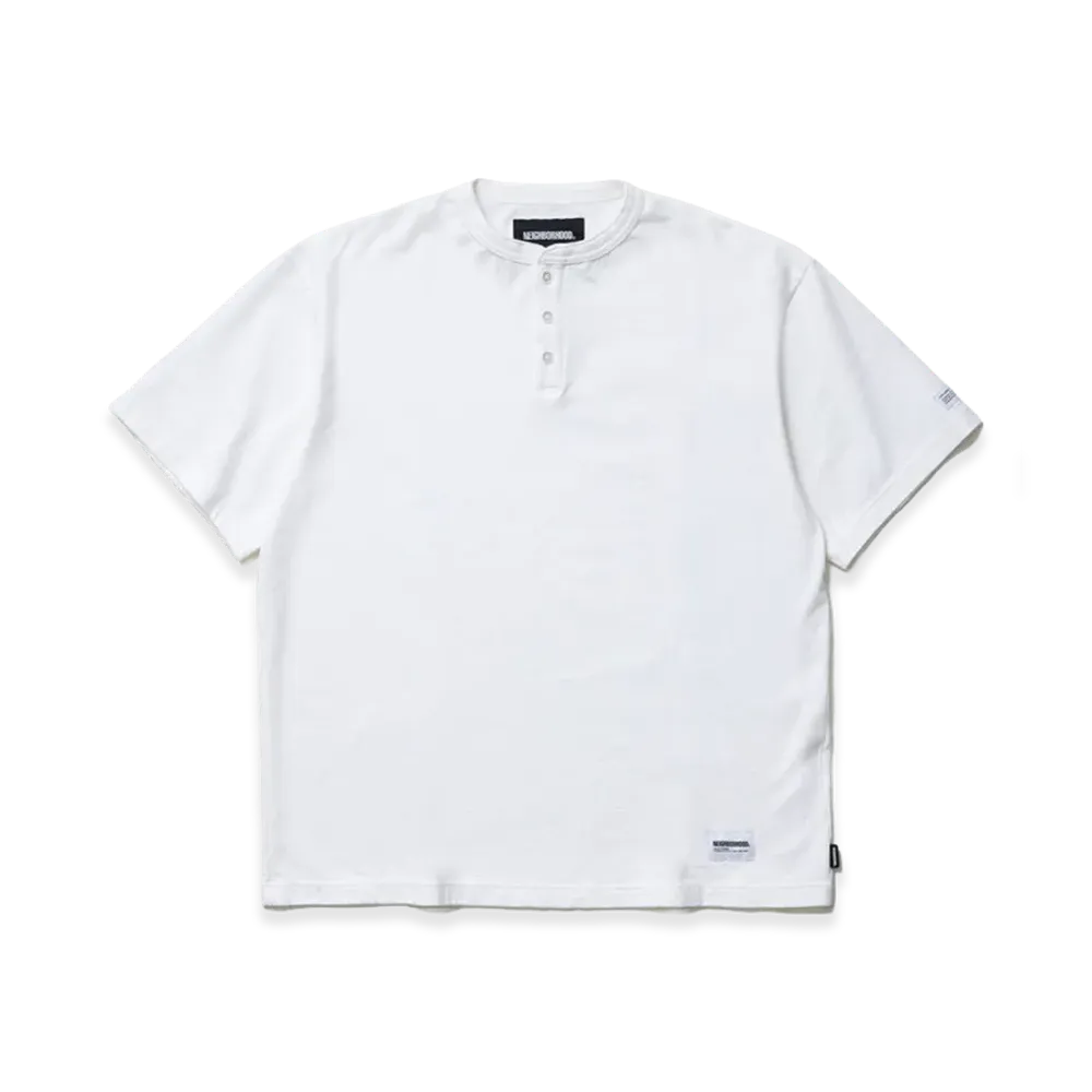 NEIGHBORHOOD Classic Henley Neck SS "White"