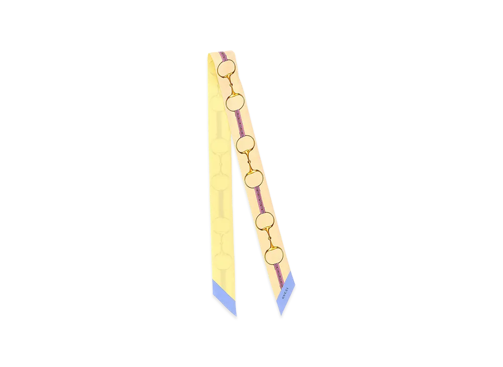 GUCCI Women's Double-Face Silk Ribbon "Babyblue"