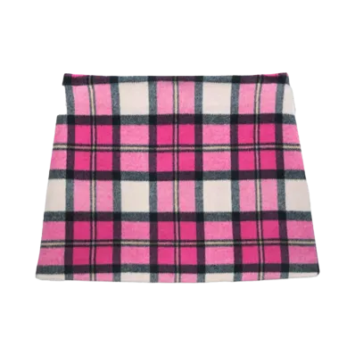 MSGM Maxi Check Woolen Cloth Miniskirt "Pink"