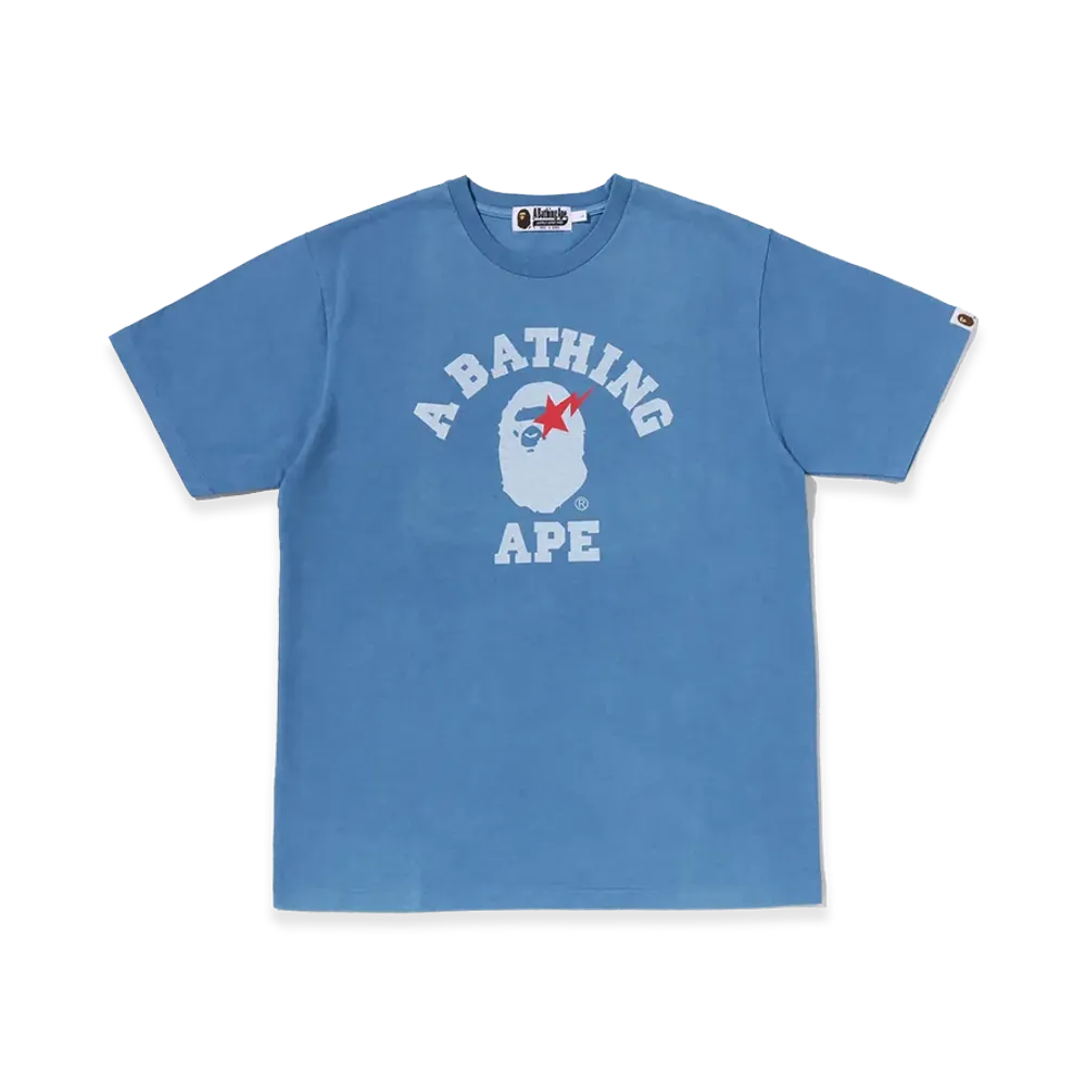 A BATHING APE College Indigo Tee "Indigo"
