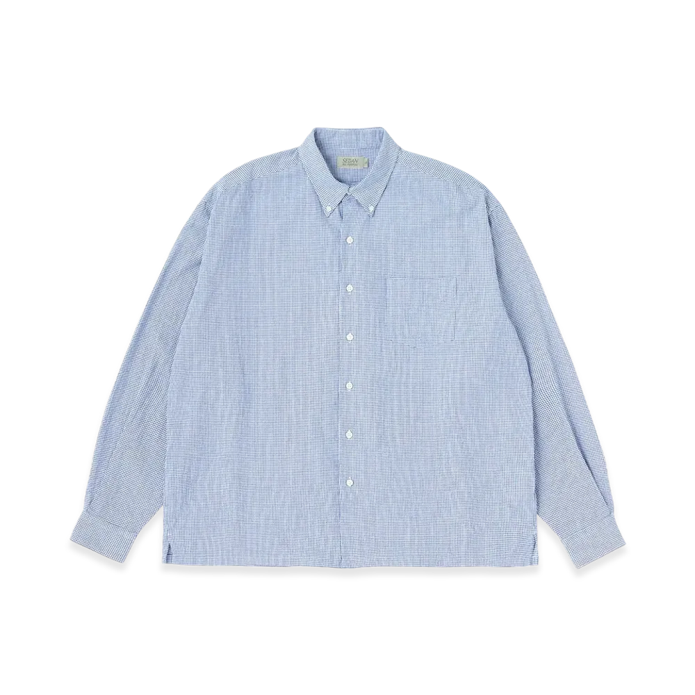 SEDAN ALL-PURPOSE Light Oxford Box BD Shirt "Blue Graph Plaid"