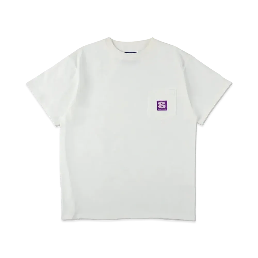 WIND AND SEA Uneven Dye Pocket S/S Tee "White"