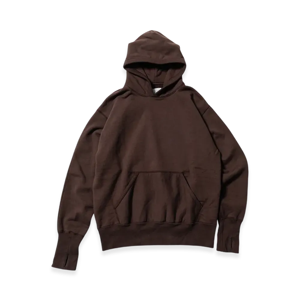Unlikely Split Raglan Sleeve Hoodie "Brown"