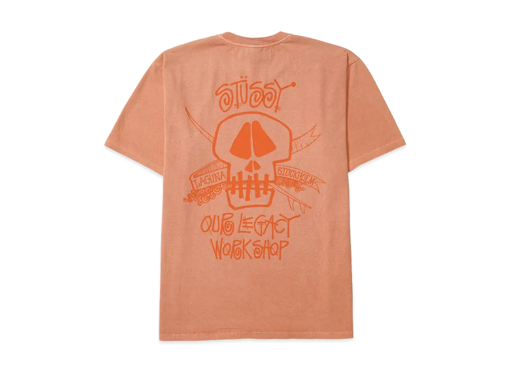 Stussy x Our Legacy Work Shop Surf Skull Pigment Dyed Tee "Clay"
