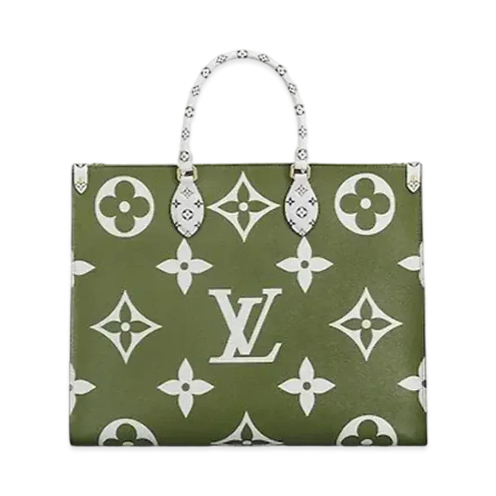 Louis Vuitton Monogram Giant OnTheGo GM "Khaki/Creme"