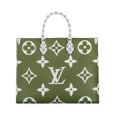 Louis Vuitton Monogram Giant OnTheGo GM "Khaki/Creme"
