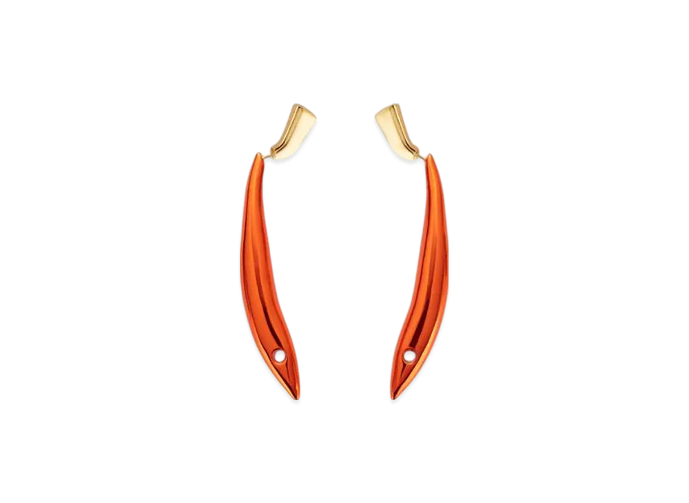 Bottega Veneta Sardine Earrings "Papaya"