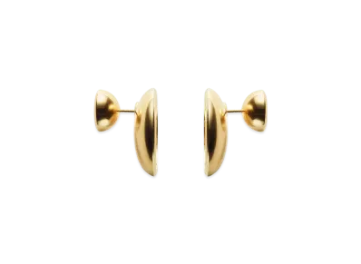 Bottega Veneta Concave Earrings "Yellow Gold"