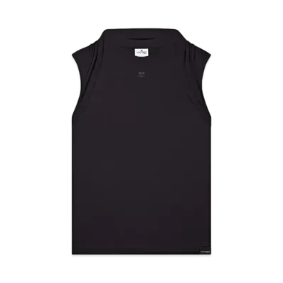 Courreges Draped Tank Top "Black"