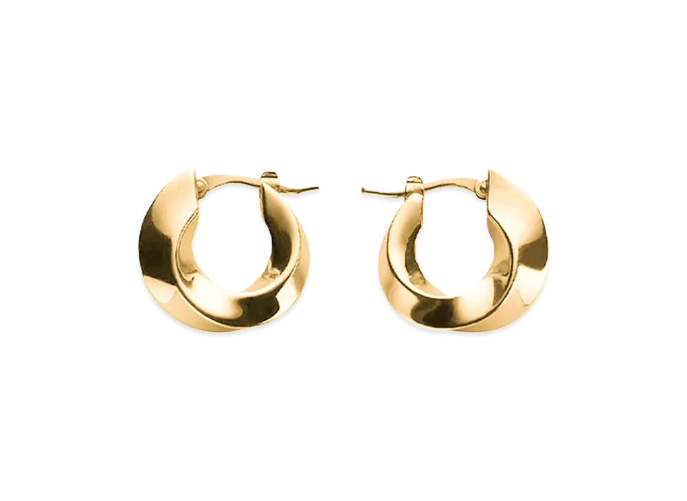 Bottega Veneta Women's Hoop Earrings "Gold"