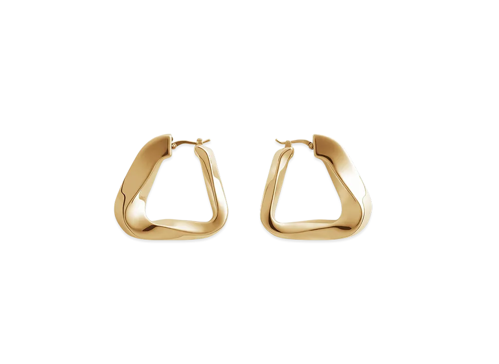 ボッテガヴェネタ ツイスト トライアングル フープピアス 