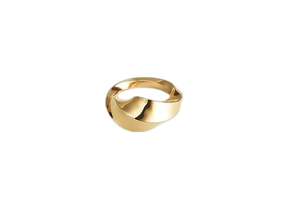 Bottega Veneta Twist Ring "Yellow Gold"