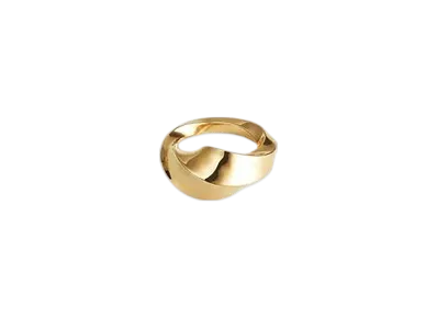 Bottega Veneta Twist Ring "Yellow Gold"