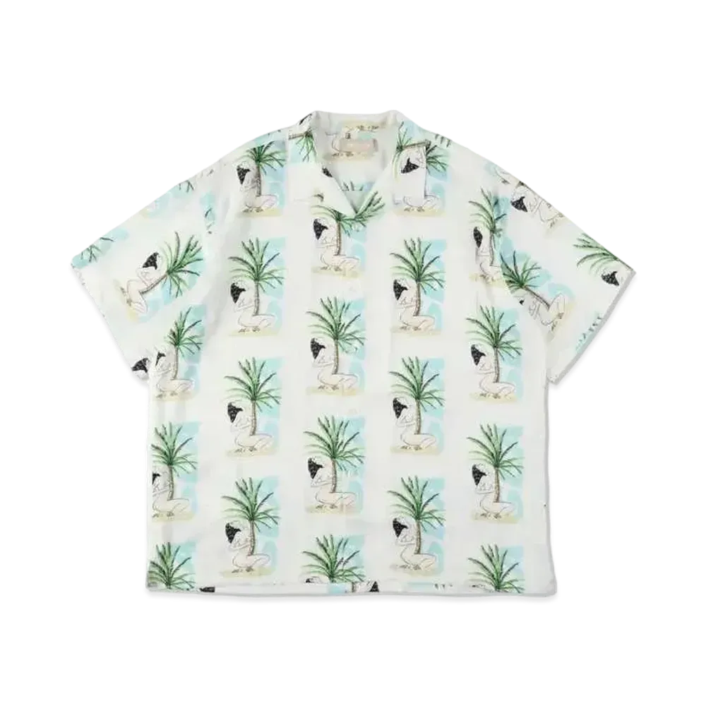 WIND AND SEA x BY ME STAND Aloha Shirt "White"