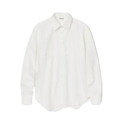 AURALEE High Count Finx Ox Shirt "White"