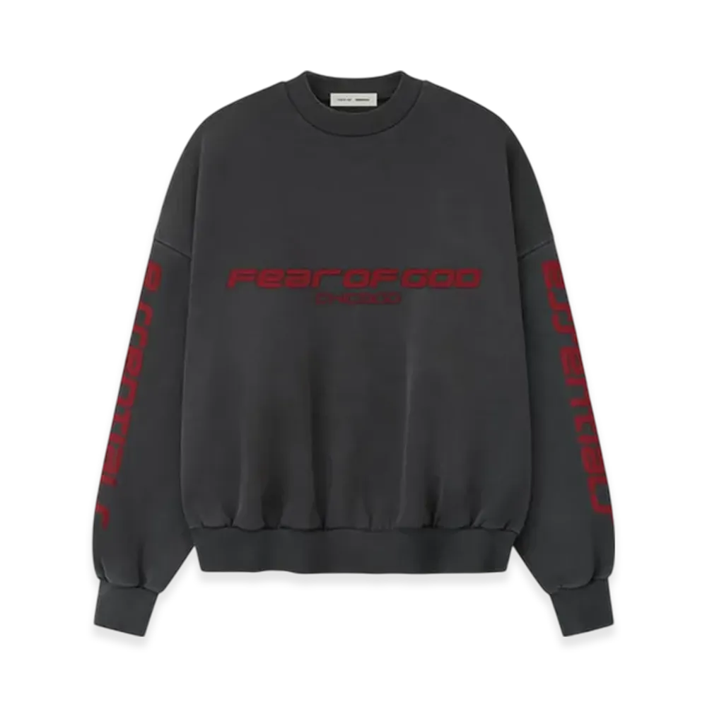 FEAR OF GOD ESSENTIALS Chicago Heavy Fleece Cropped Sweatshirt "Iron Grey"